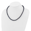 14kw Round Black Saltwater Akoya Cultured Pearl Necklaces