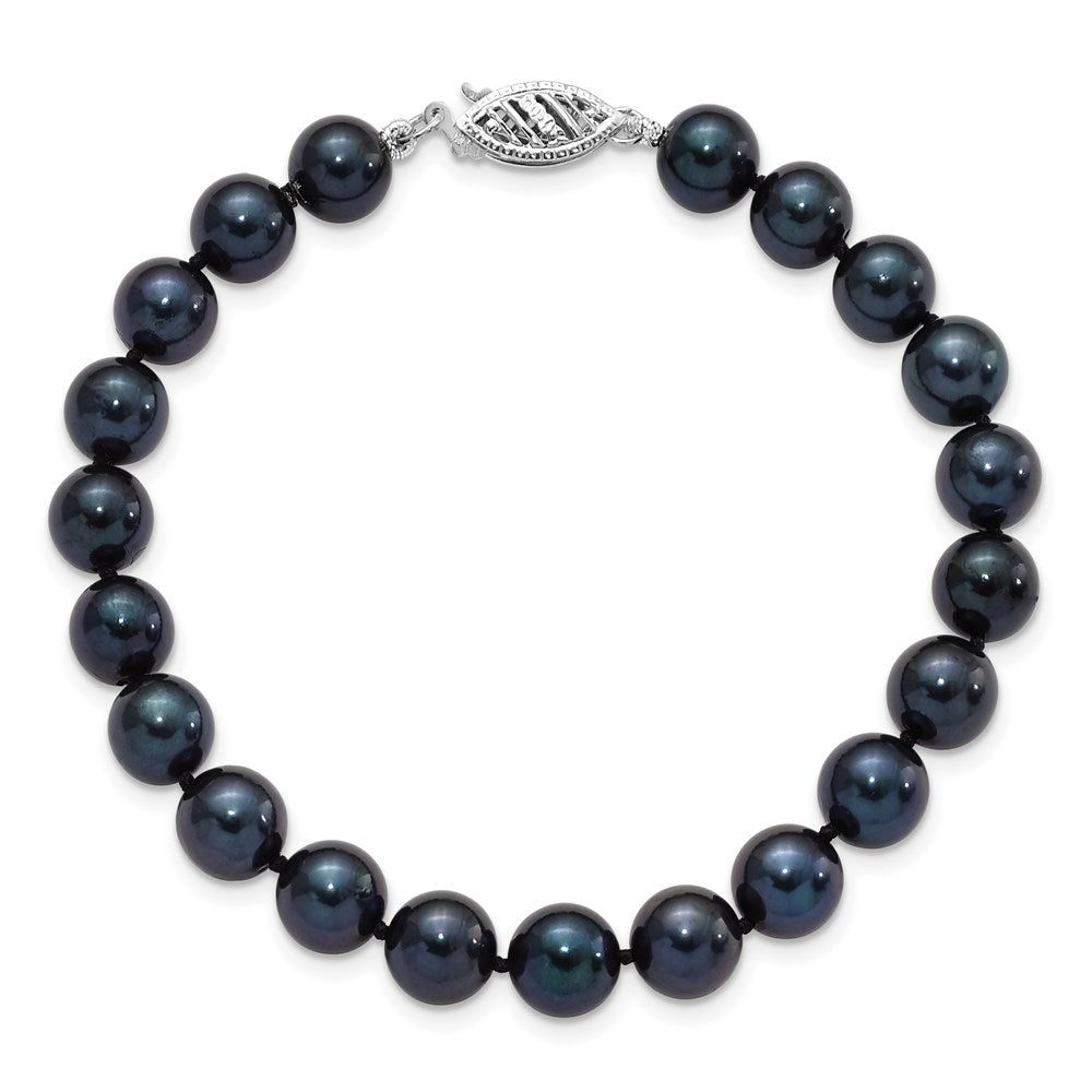 14kw Round Black Saltwater Akoya Cultured Pearl Bracelets