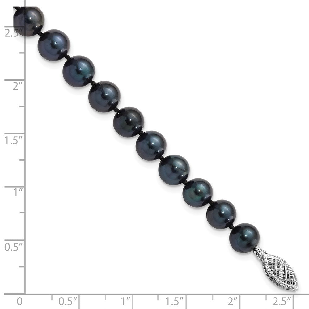 14kw Round Black Saltwater Akoya Cultured Pearl Bracelets