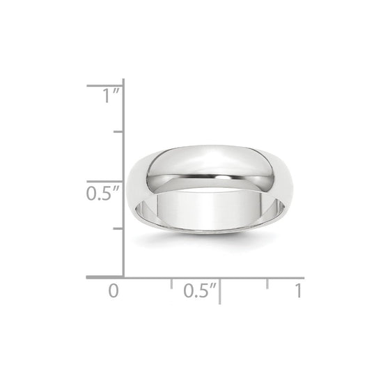 Half Round Lightweight Band — 6 mm