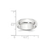Half Round Lightweight Band — 6 mm