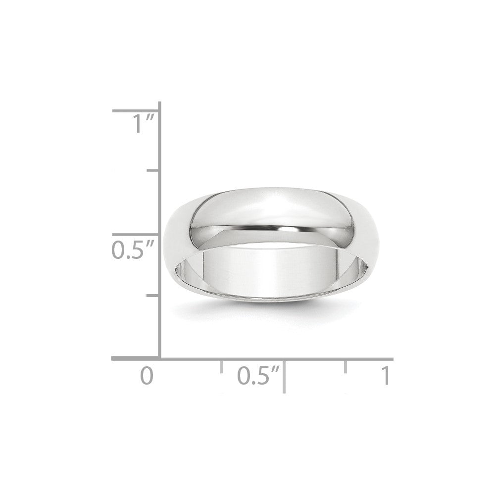 Half Round Lightweight Band — 6 mm