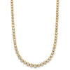 14k 3 carat Lab Grown Diamond VS/SI+ G+ 16 inch with a 2 inch extension Graduated Bezel Set Tennis Necklace