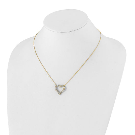 14k Heart Pendant with Chain