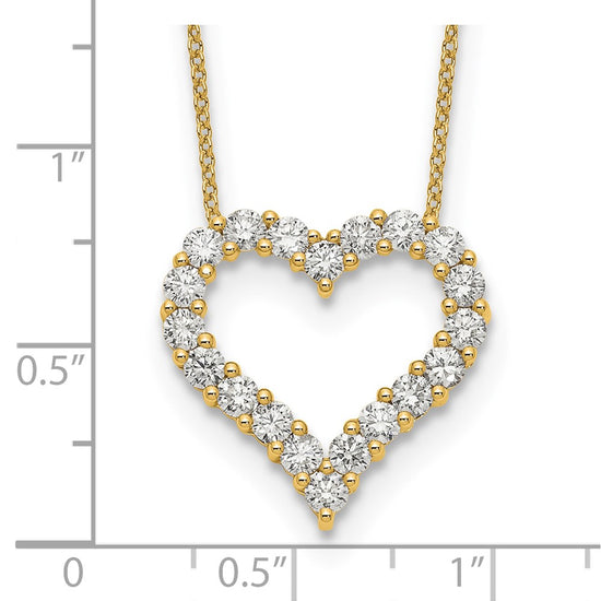 14k Heart Pendant with Chain
