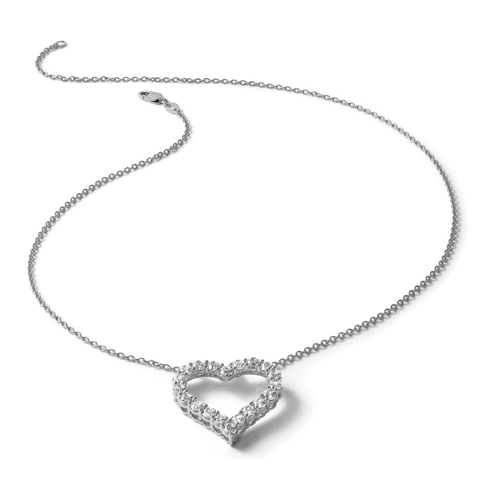 Diamond Heart Pendant Necklaces