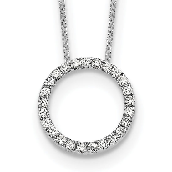 Diamond Circle Pendant Necklaces
