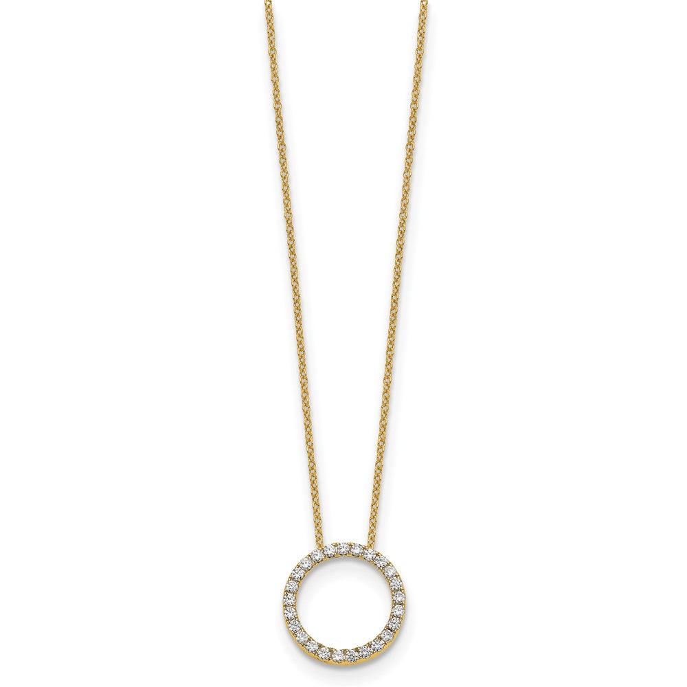 10k Diamond Circle 18 inch Necklace