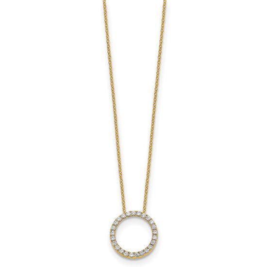 Diamond Circle Pendant Necklaces