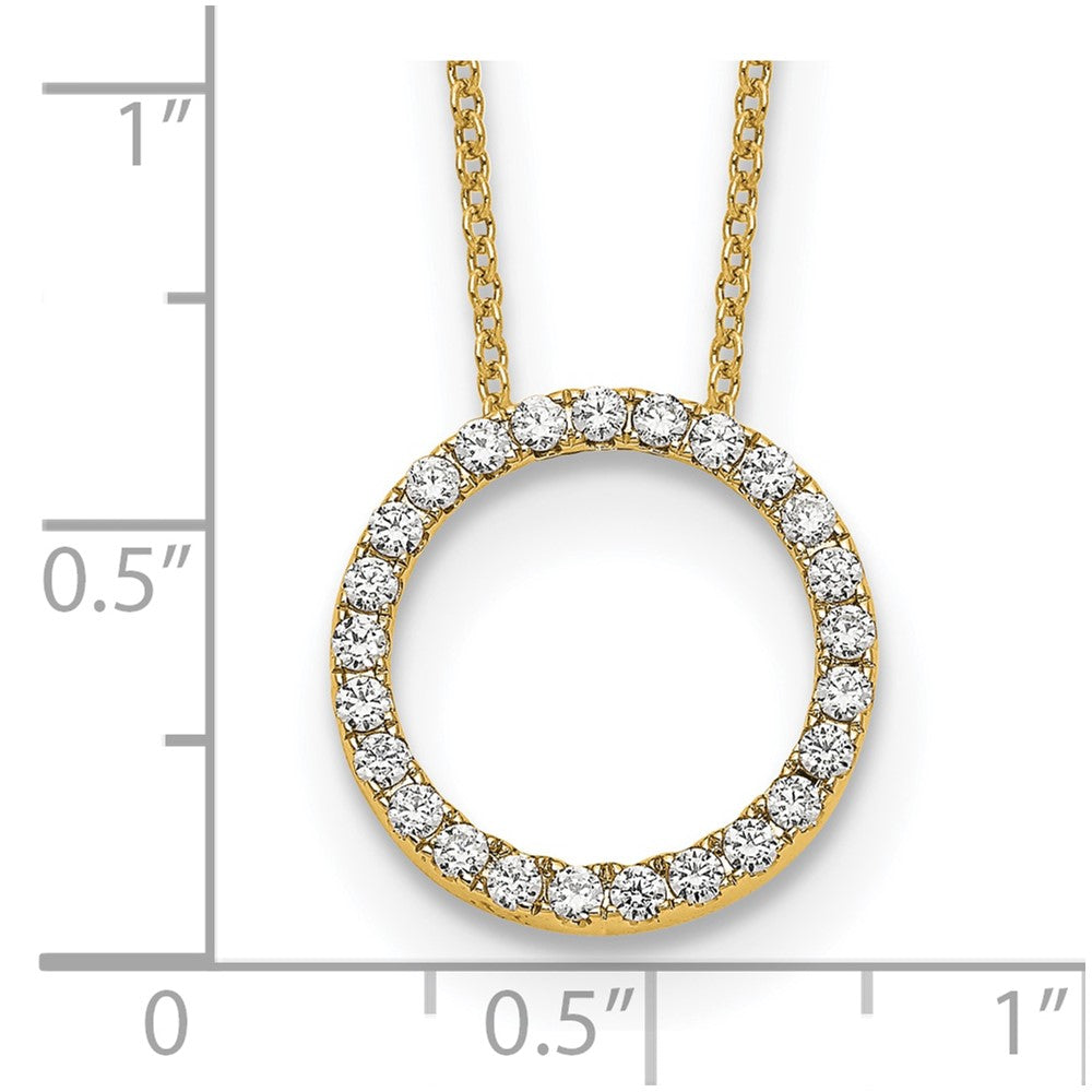 Diamond Circle Pendant Necklaces