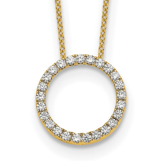 Diamond Circle Pendant Necklaces