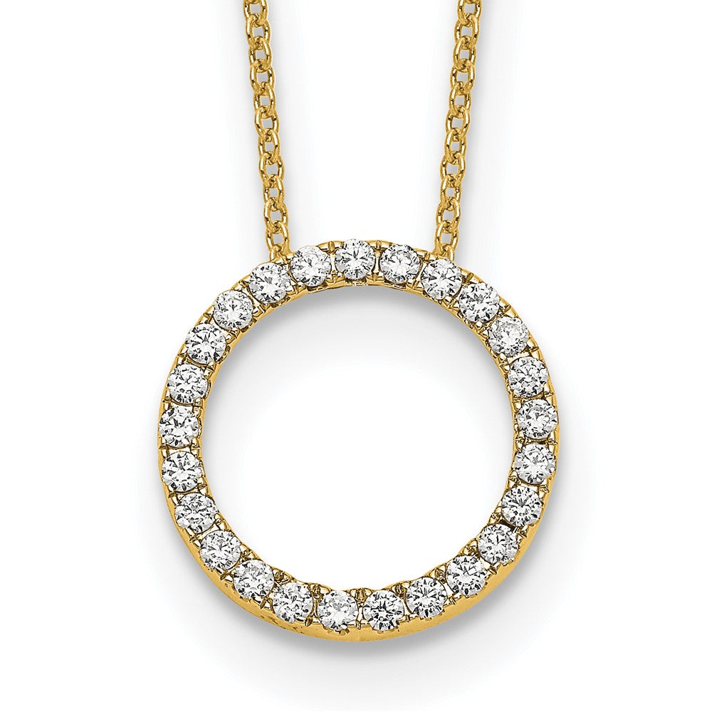 Diamond Circle Pendant Necklaces
