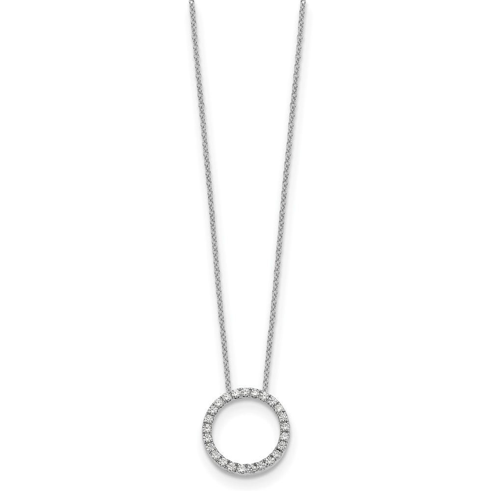 Diamond Circle Pendant Necklaces