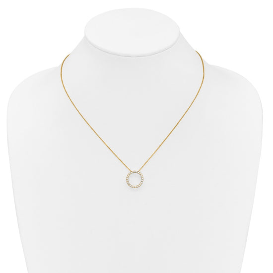 Diamond Circle Pendant Necklaces