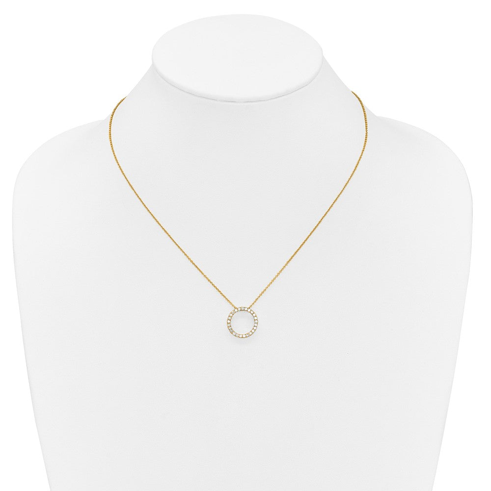 Diamond Circle Pendant Necklaces