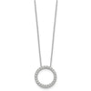 14k White Gold 1 carat Diamond Circle 18 inch Necklace