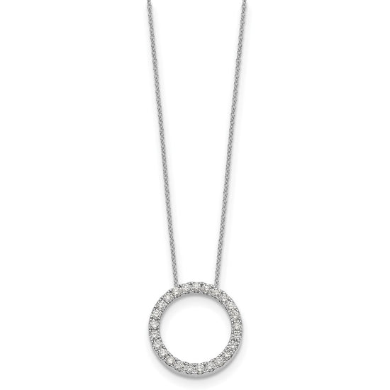 Diamond Circle Pendant Necklaces