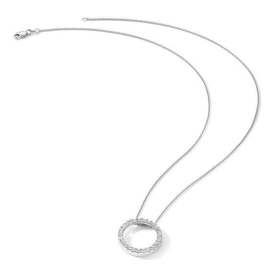 Diamond Circle Pendant Necklaces