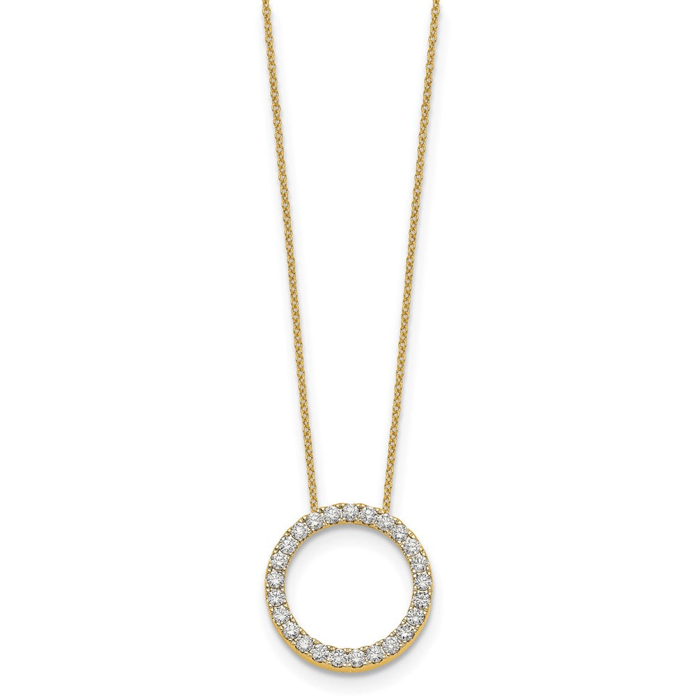 Diamond Circle Pendant Necklaces