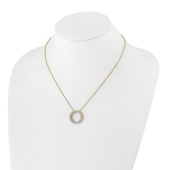 Diamond Circle Pendant Necklaces