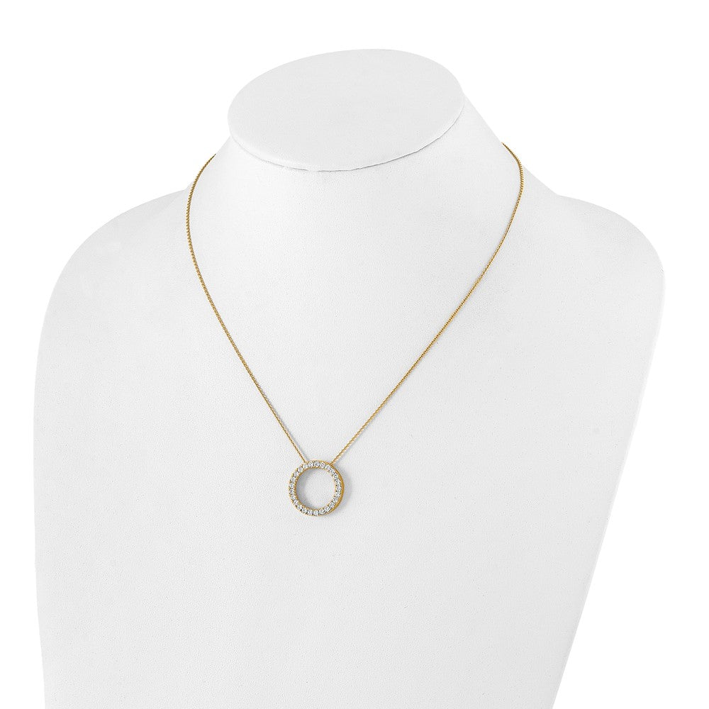 Diamond Circle Pendant Necklaces
