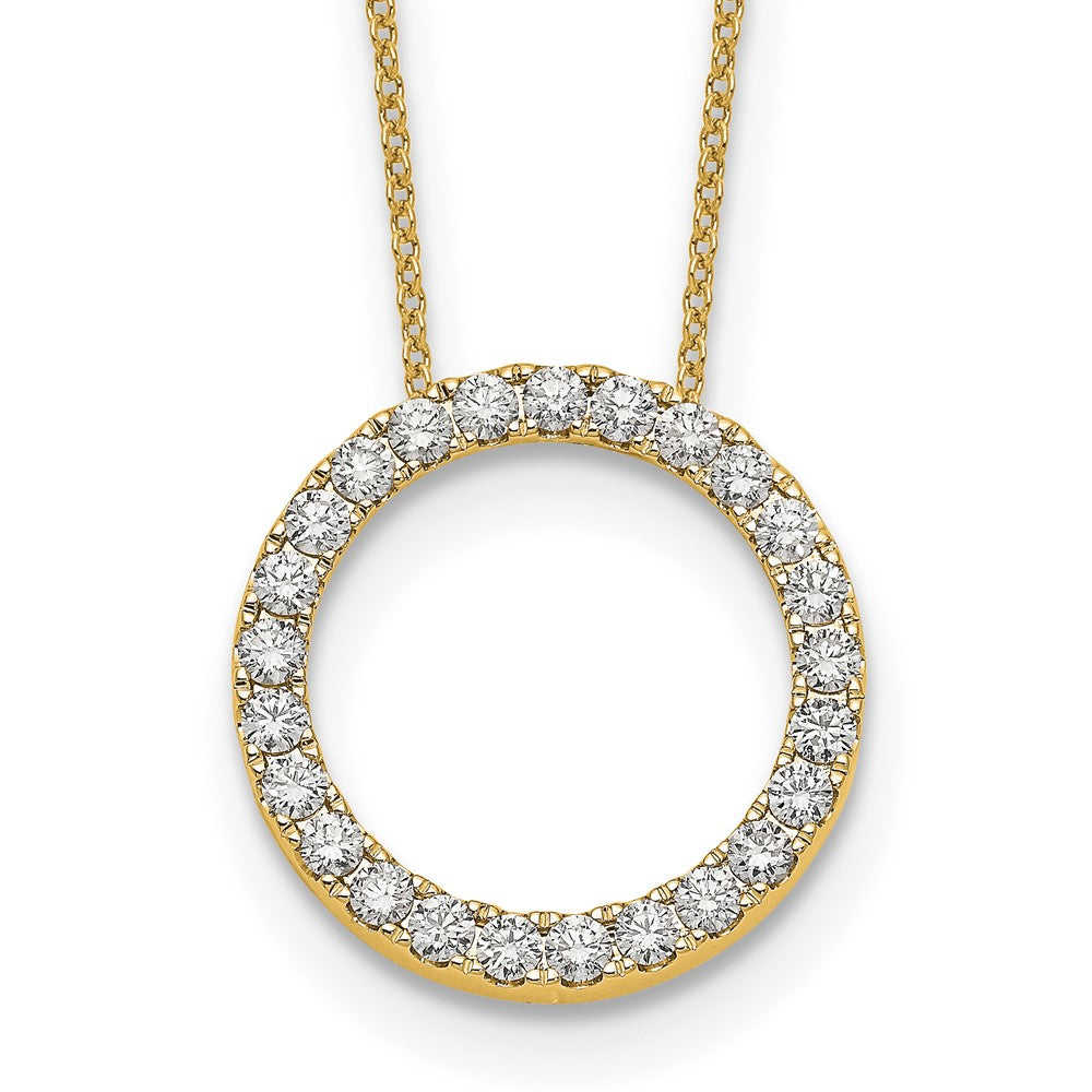 Diamond Circle Pendant Necklaces