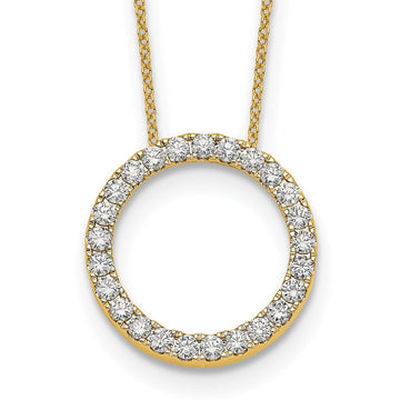 Diamond Circle Pendant Necklaces
