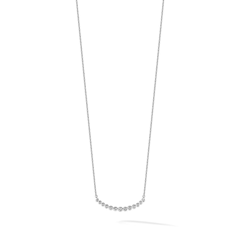 Diamond Curved Bar Necklaces