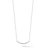 14k White Gold 3/4 carat Diamond Bezel-set Curved Bar 18 inch Necklace