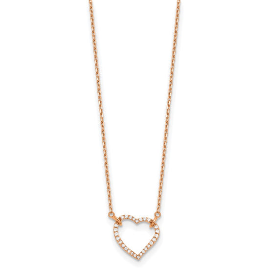 Diamond Heart Pendant Necklaces