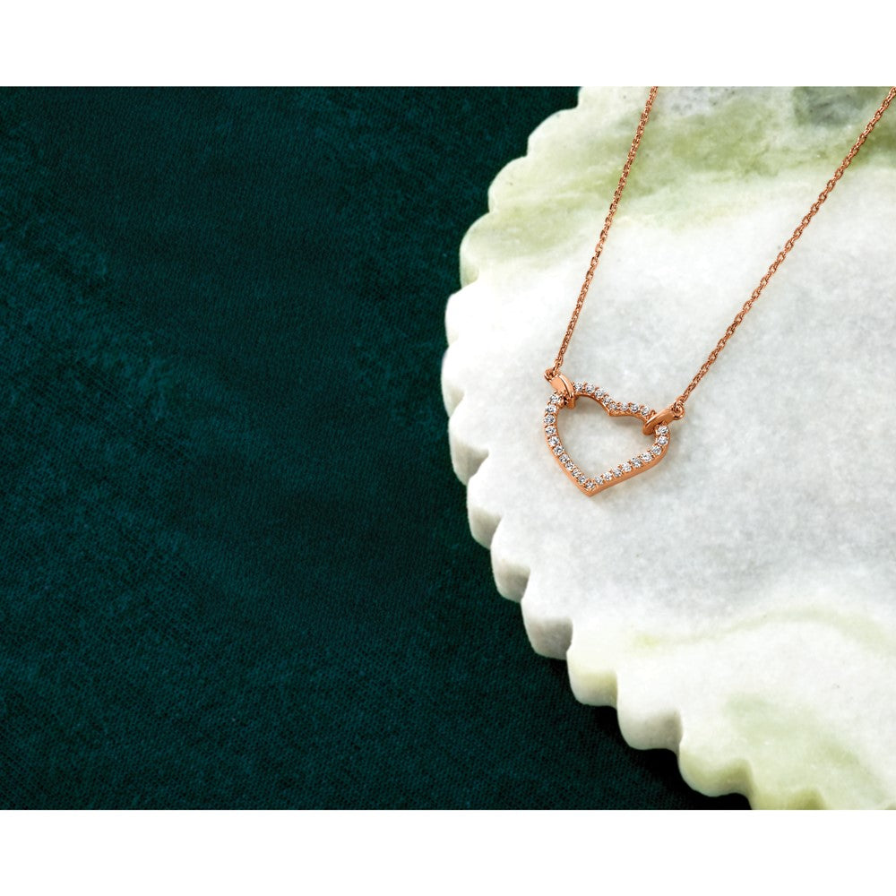Diamond Heart Pendant Necklaces