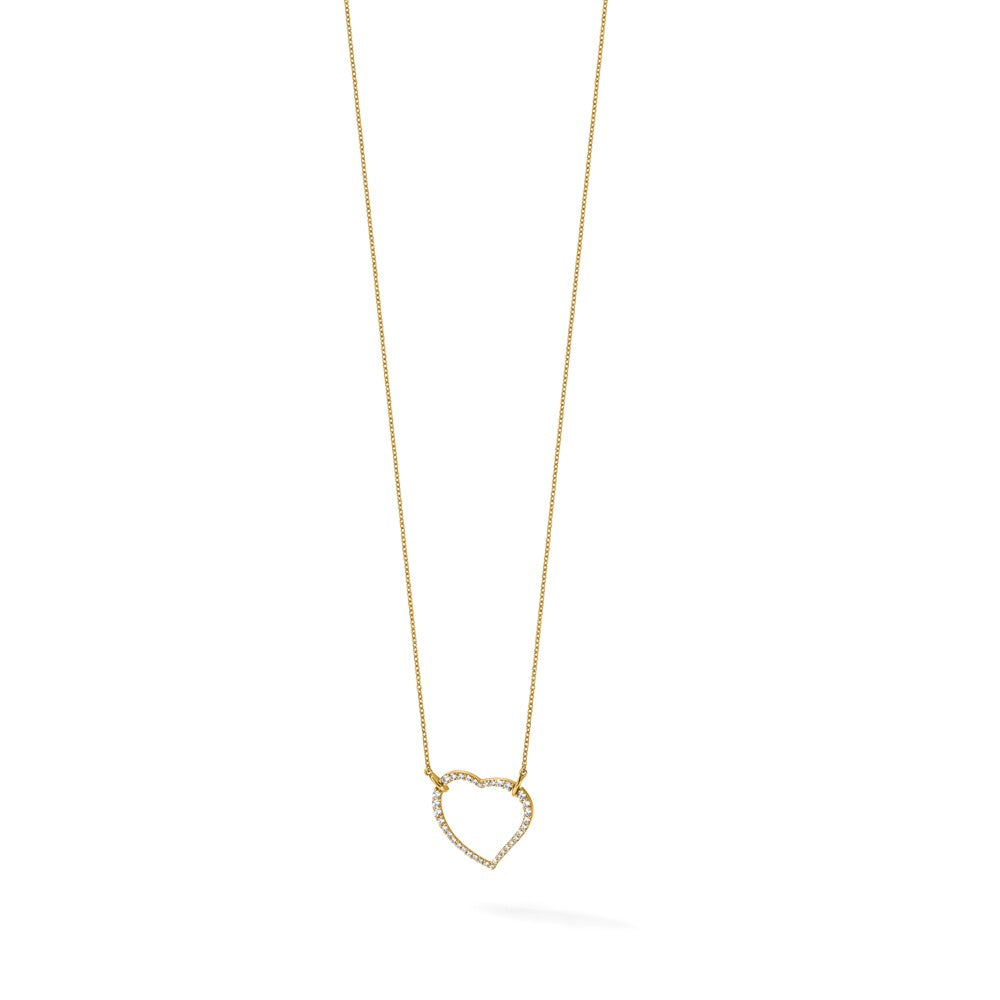 Diamond Heart Pendant Necklaces