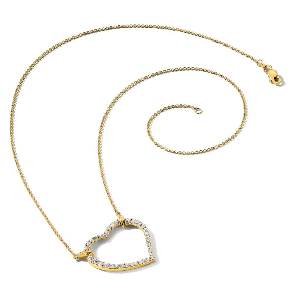 Diamond Heart Pendant Necklaces