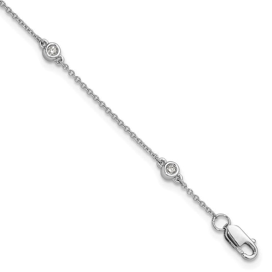Gold Diamond Station Cable Bracelets