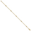 14k Complete 1/8 carat Bezel-set Diamond and Cable Chain 5-Station 7 inch Bracelet