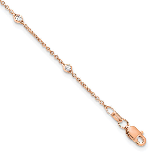 14k True Origin Lab Grown Diamond VS/SI. D E F Station Bracelets/Anklets