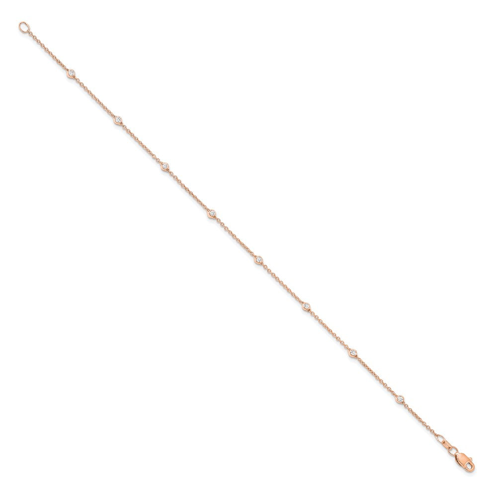 14k True Origin Lab Grown Diamond VS/SI. D E F Station Bracelets/Anklets