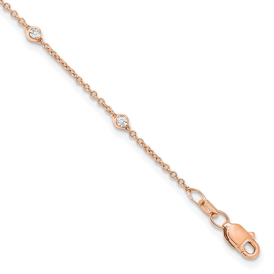 14k True Origin Lab Grown Diamond VS/SI. D E F Station Bracelets/Anklets