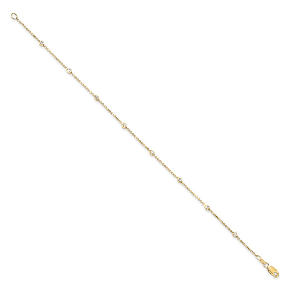 14k True Origin Lab Grown Diamond VS/SI. D E F Station Bracelets/Anklets