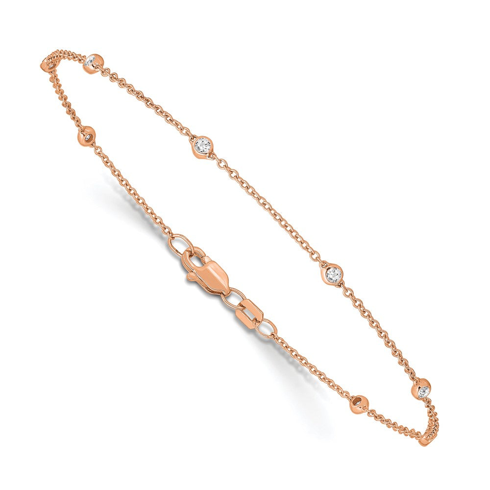 14k True Origin Lab Grown Diamond VS/SI. D E F Station Bracelets/Anklets