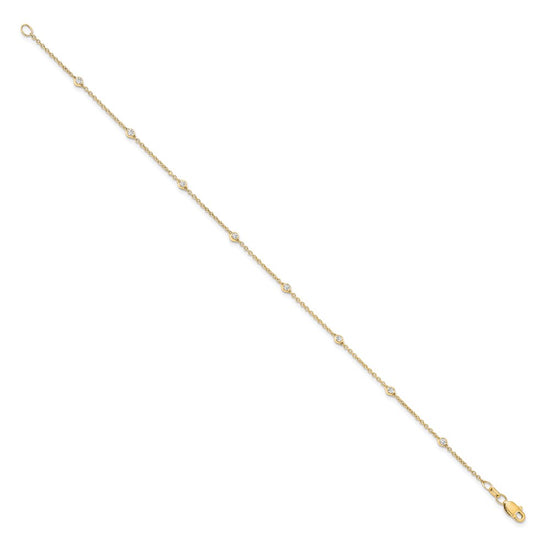14k True Origin Lab Grown Diamond VS/SI. D E F Station Bracelets/Anklets