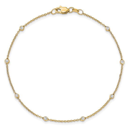 14k True Origin Lab Grown Diamond VS/SI. D E F Station Bracelets/Anklets