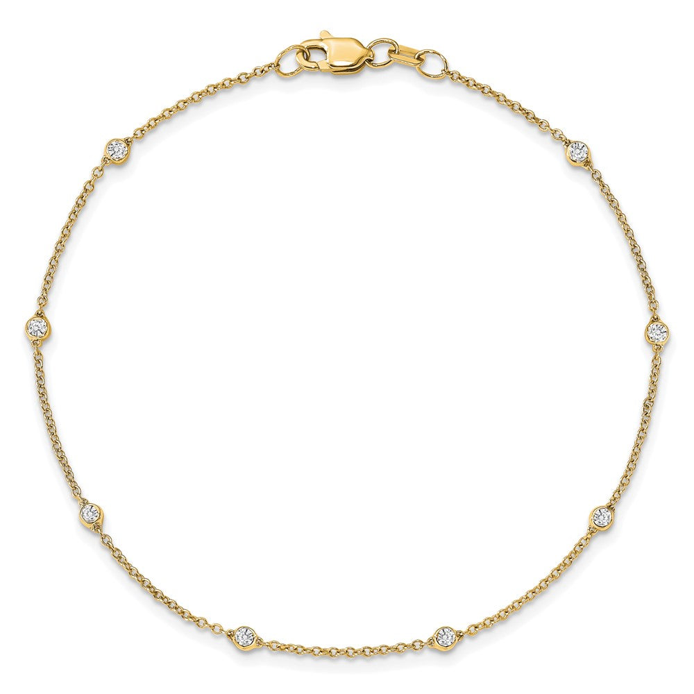 14k True Origin Lab Grown Diamond VS/SI. D E F Station Bracelets/Anklets