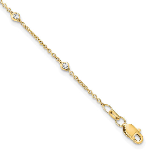 14k True Origin Lab Grown Diamond VS/SI. D E F Station Bracelets/Anklets