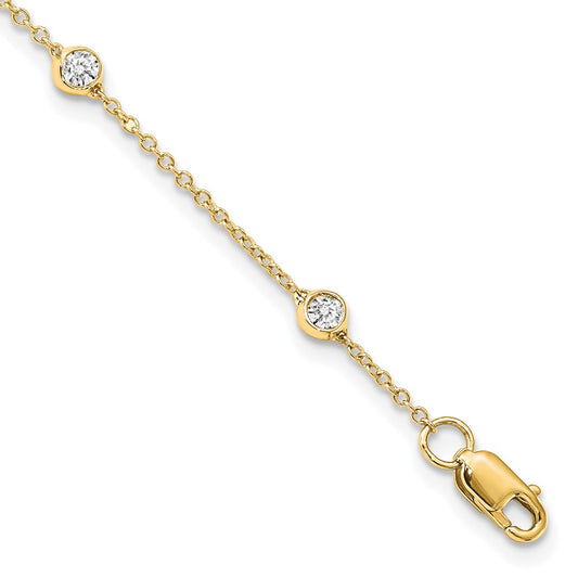 14ky True Origin Lab Grown Diamond Station Bracelets & Anklets