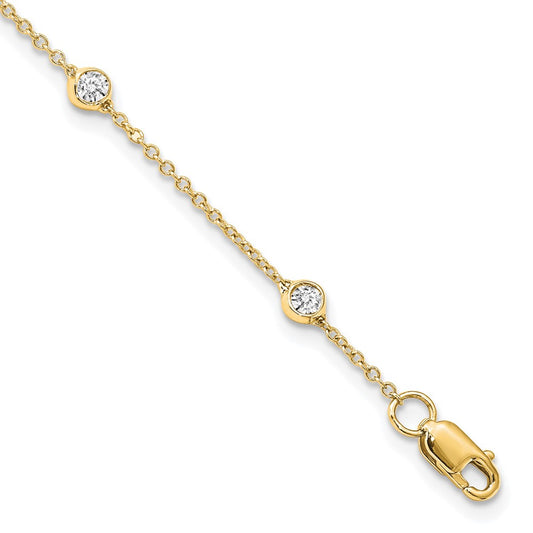 14ky True Origin Lab Grown Diamond Station Bracelets & Anklets