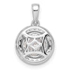 14k White Gold 1 carat Lab Grown Diamond VS/SI+ G+ Round and Marquise Halo Pendant