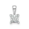 14k White Gold 1/2 carat Lab Grown Diamond VS/SI+ G+ 18 inch 4 Prong Pendant Necklace