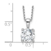 14kw 2ct Round Certified Lab Grown VS/SI FGH Dia Pendant with chain