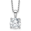 14kw 2ct Round Certified Lab Grown VS/SI FGH Dia Pendant with chain